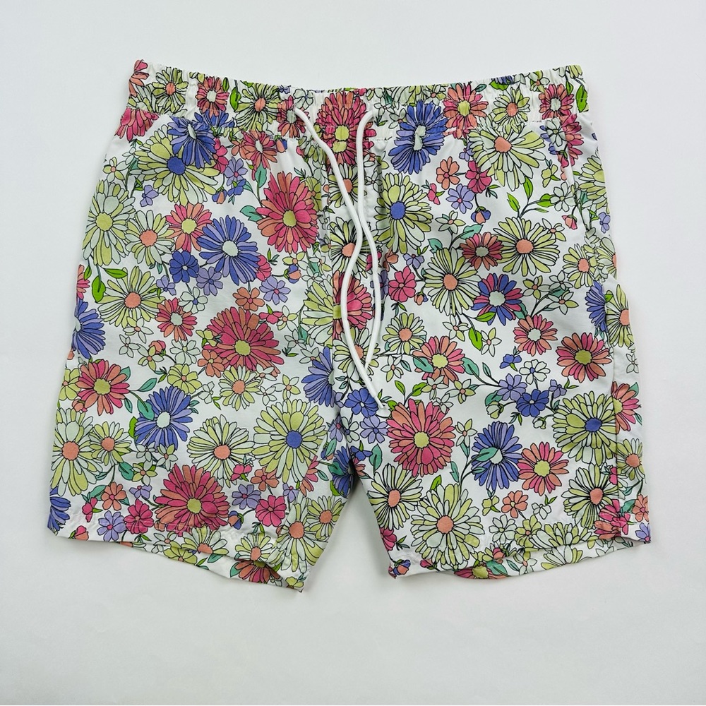 Barney Cools Floral Swim Trunks Size Large